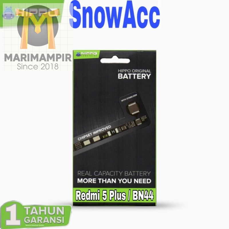 Marimampir Hippo Baterai XiaoMi Redmi 5 Plus 4000mah / BN44 Garansi Resmi Hippo
