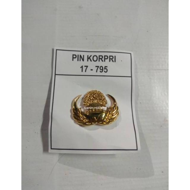 Pin korpri jatah original / pin asn pembagian bahan sepuh emas