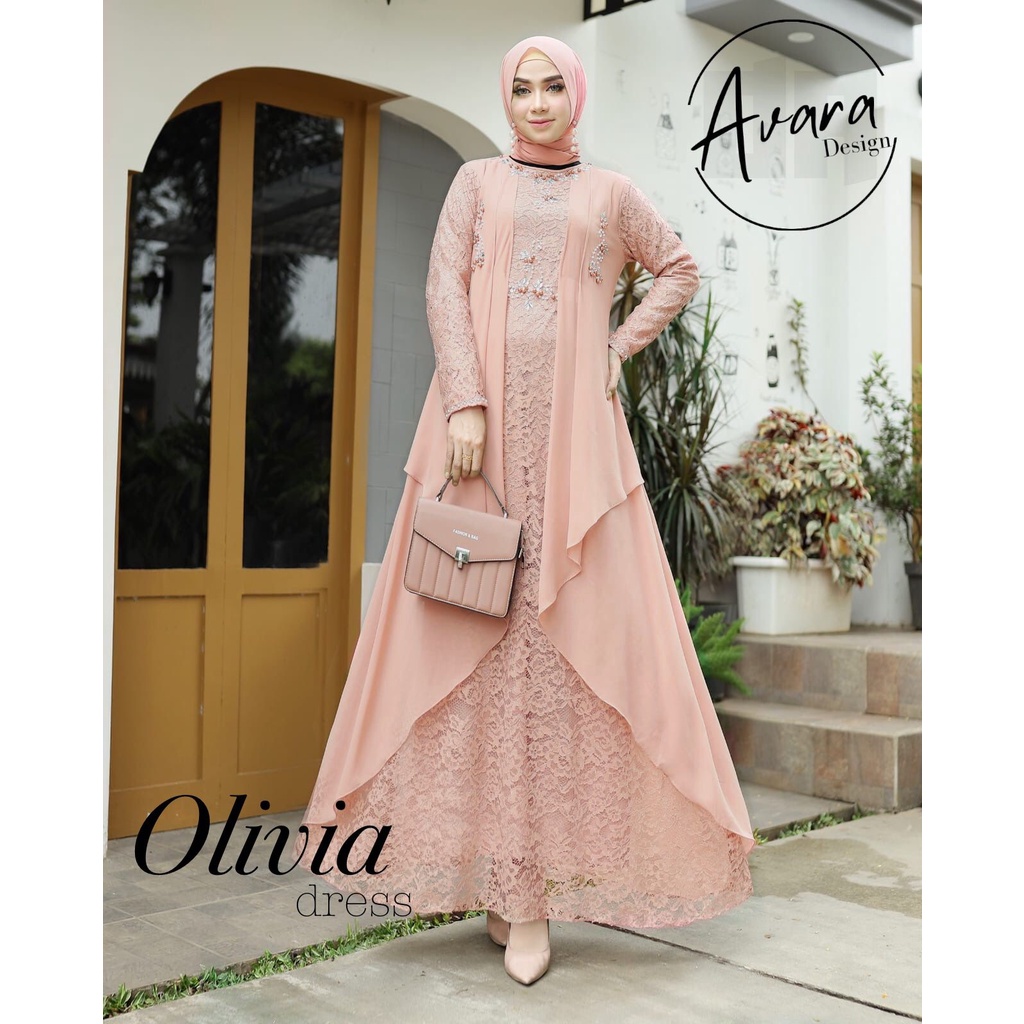 ( COD ) DRESS PESTA KEBAYA KONDANGAN TERBARU/ DRESS GAMIS MUSLIM TERPOPULER/ DRESS BUTIK CANTIK KEKI