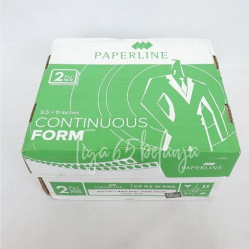 CONTINUOUS FORM 2 ply | Kertas Komputer Paperline 9.5 x 11 CF K2 W PRS