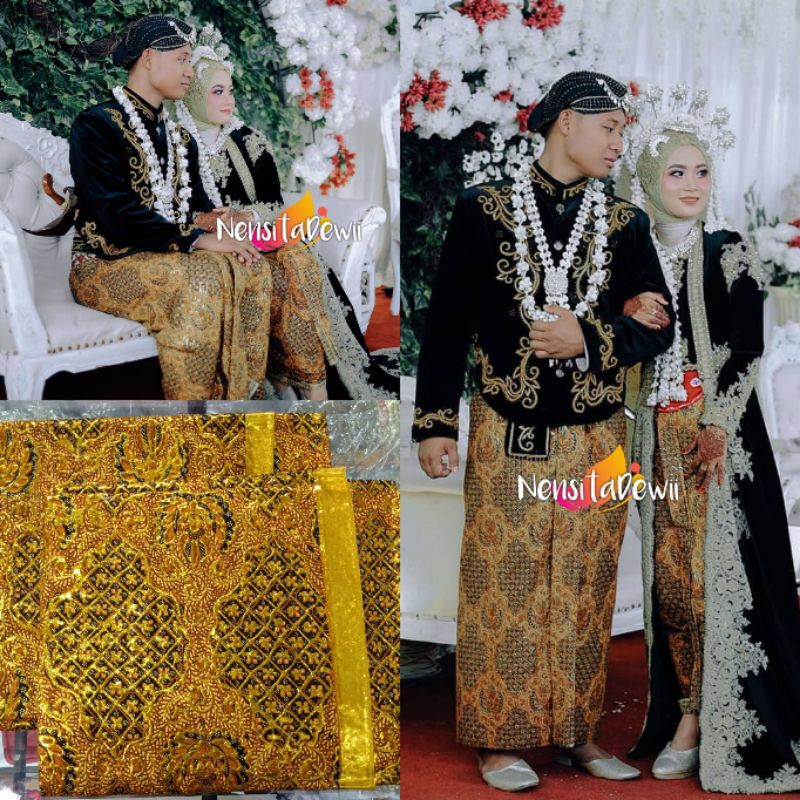 Sepasang Jarik Prodo &quot;INSTAN&quot; (Isi 2), Motif Buntal Melati/Gold