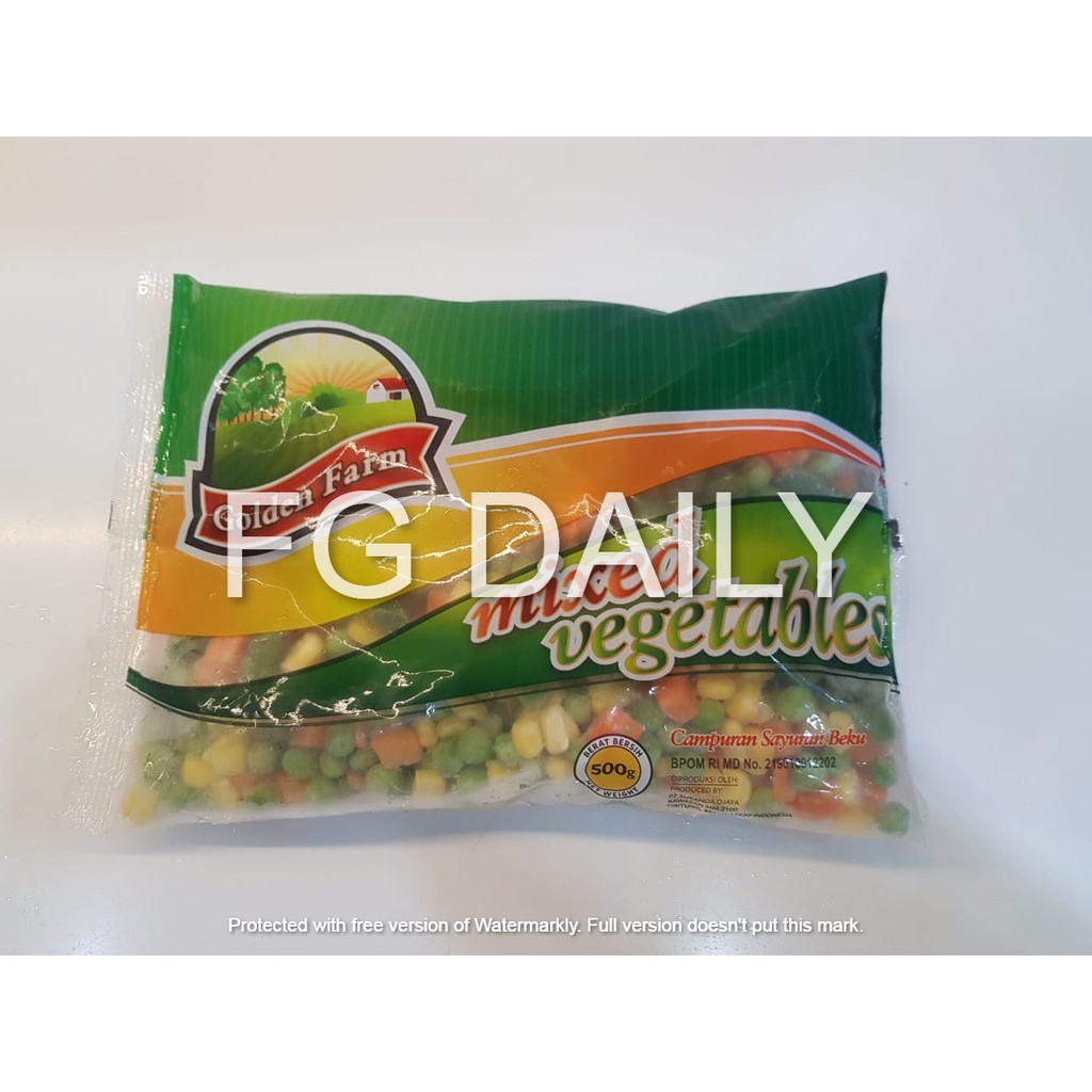 

SAYURAN BEKU/MIXED VEGETABLES GOLDEN FARM 500GR