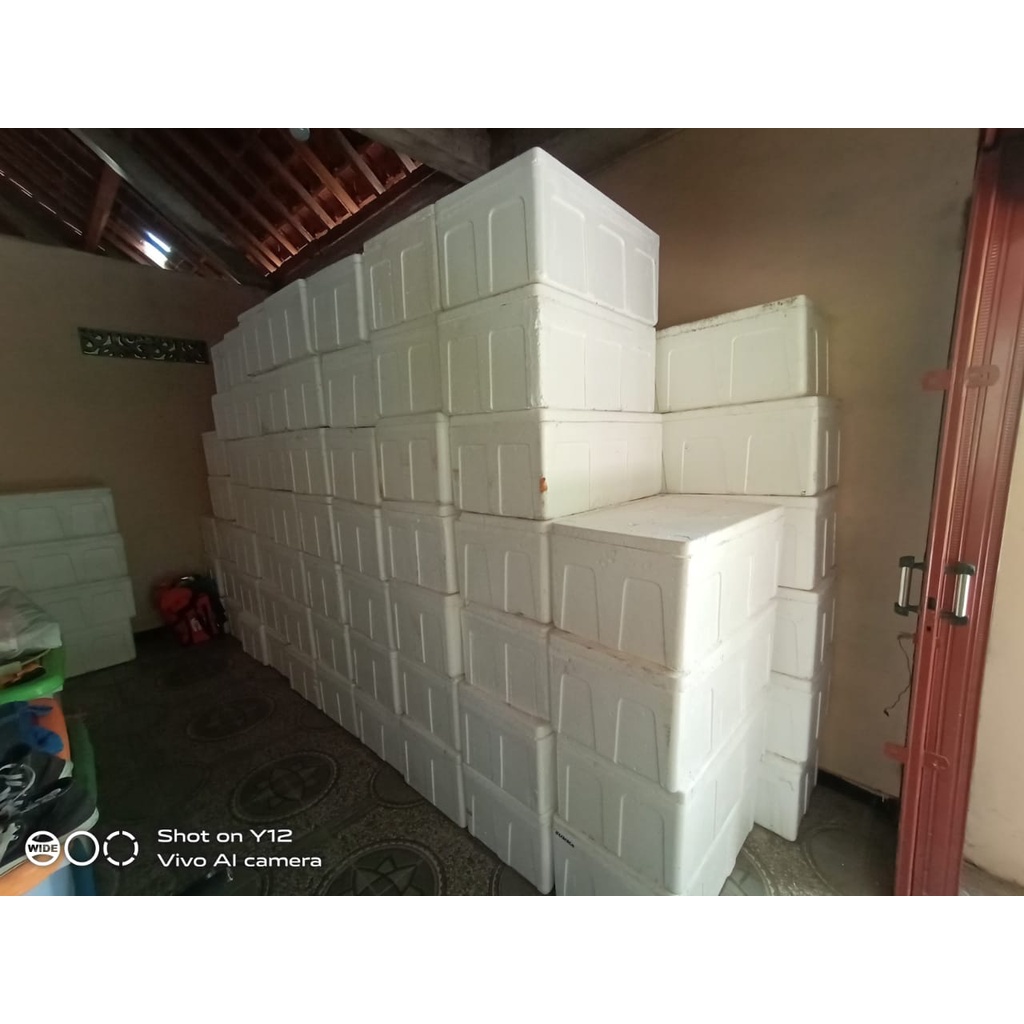 

KHUSUS GOJEK STYROFOAM BOX UK 75X42X32CM BEKAS 1X PAKAI