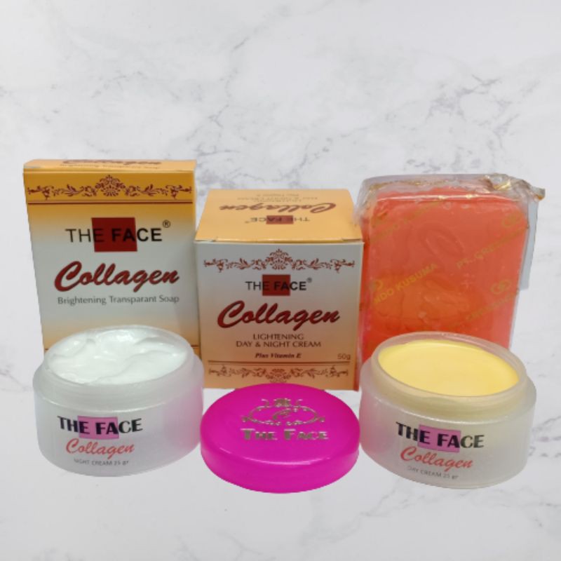 paket 3in1 the face collagen ori/ sabun + cream