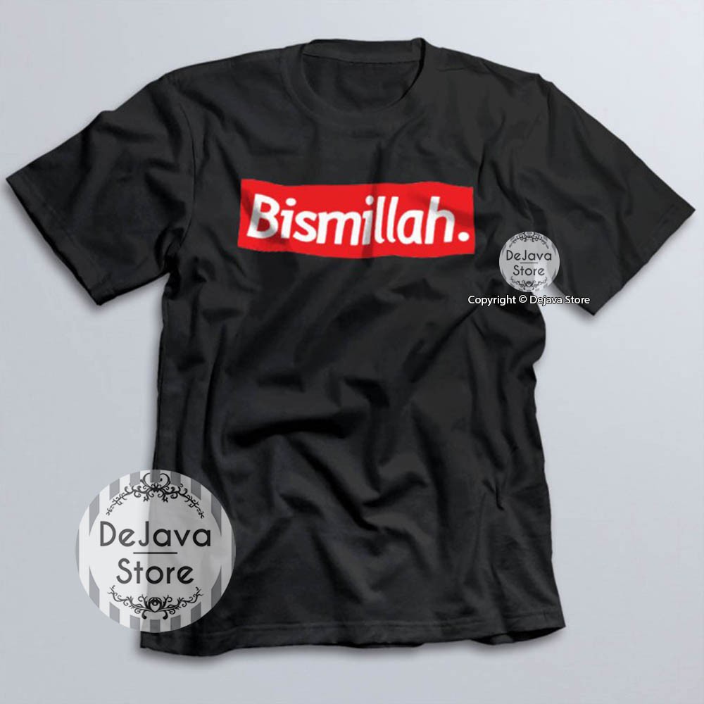 Kaos Dakwah Islami BISMILLAH - Tshirt Baju Distro Santri Muslim Eksklusif | 022-2
