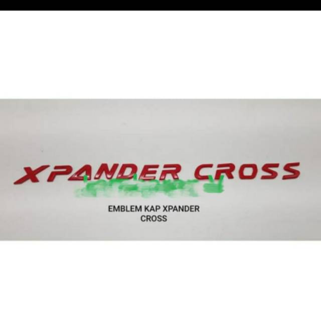 Emblem kap mesin Xpander Cross merah &amp; hitam