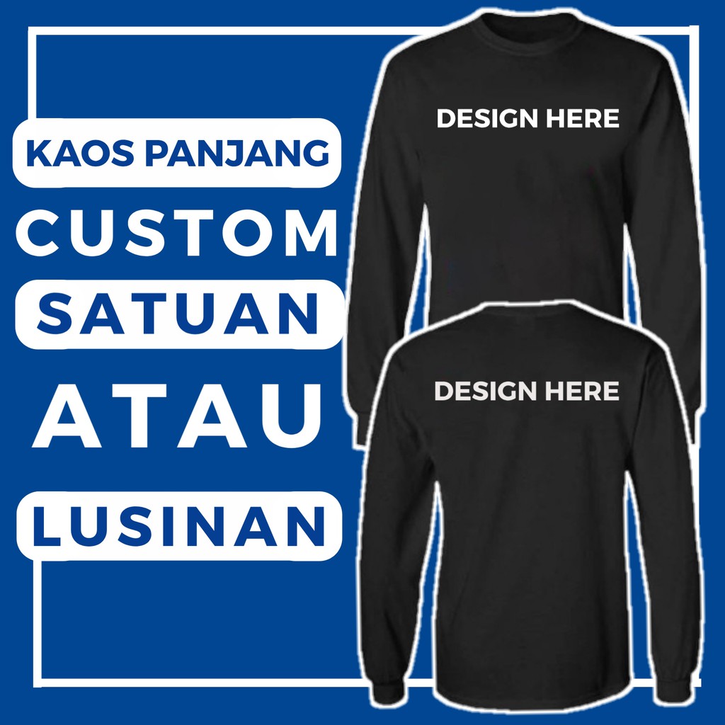 Kaos Panjang Custom Sablon