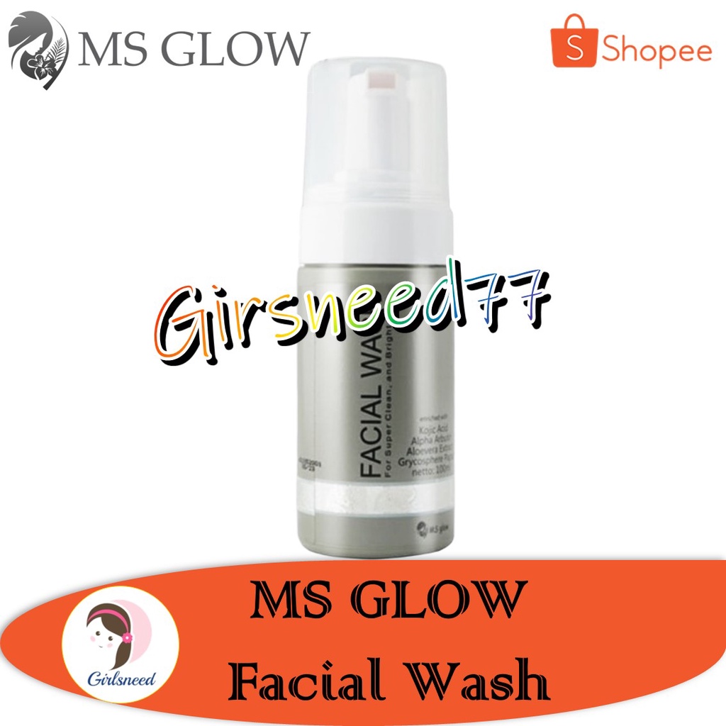 MS Glow Facial Wash GIRLSNEED77 Sabun yang Membersihkan Wajah dari Noda Hitam