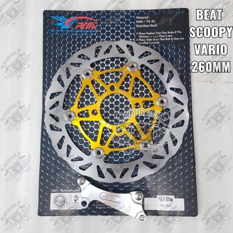 PIRINGAN CAKRAM DEPAN PSM BEAT 260 MM VARIO SCOOPY ORIGINAL DISC BRAKE CAKRAM DEPAN BEAT ORIGINAL