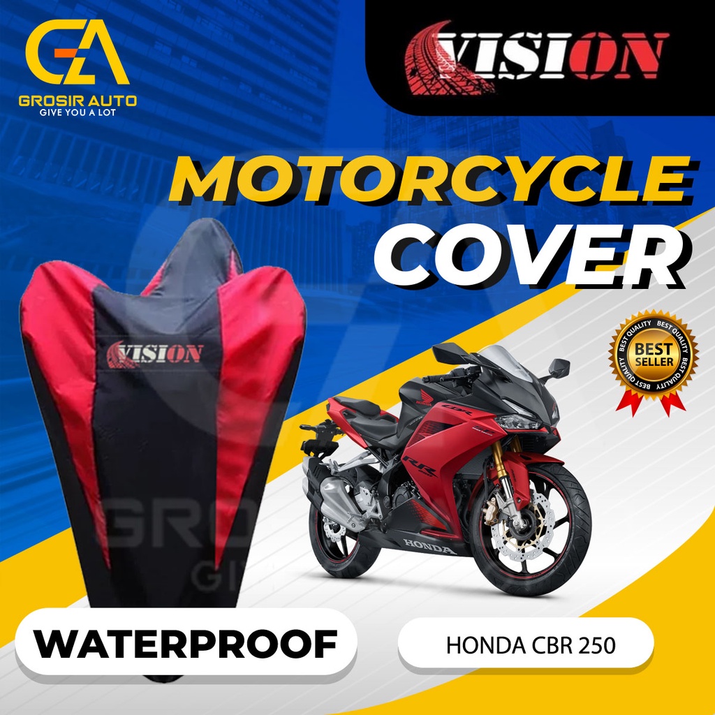 Sarung Motor CBR 250 Waterproof Vision / Cover Selimut Penutup Sarung Mantel Motor Vision