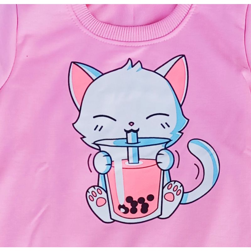 CAT BOBA Setelan Anak Boba Setcel Baju Anak Boba