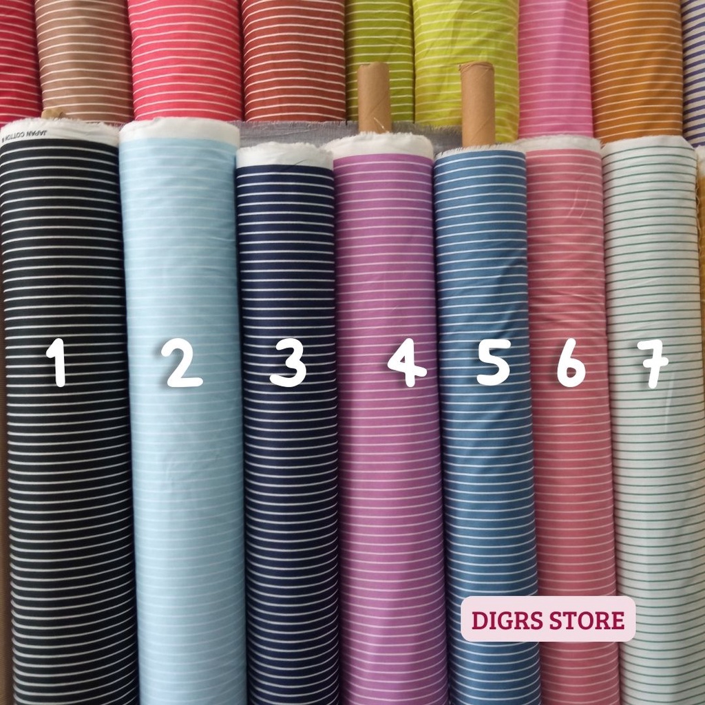 KAIN KATUN JEPANG MOTIF TOKAI SENKO / JAPAN DESIGN / KAIN MOTIF / KAIN KATUN JEPANG GARIS / KATUN JE