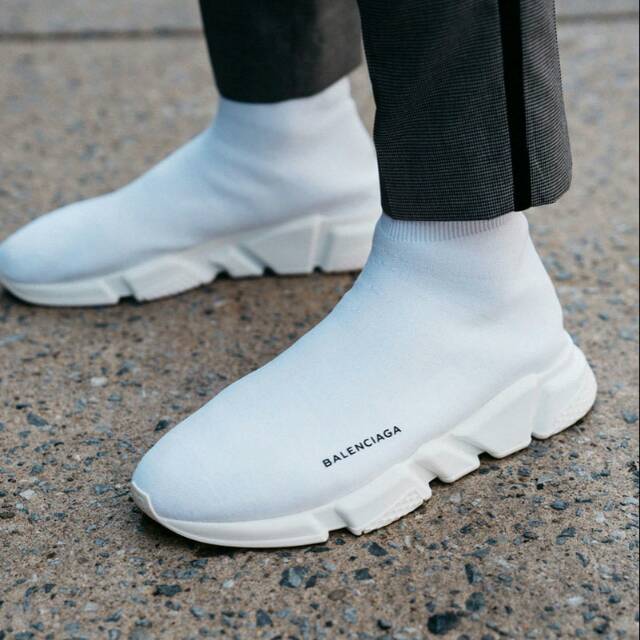 Sepatu Balenciaga Top Speed Trainer Knit Full White