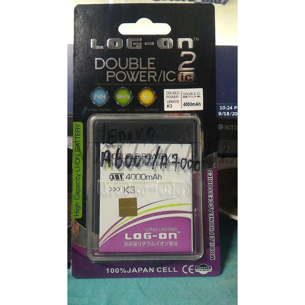 BURUAN.. BATERAI LOG ON LENOVO A6000/A6000+  PLUS /BL 242 BATRE/DOUBLE POWER