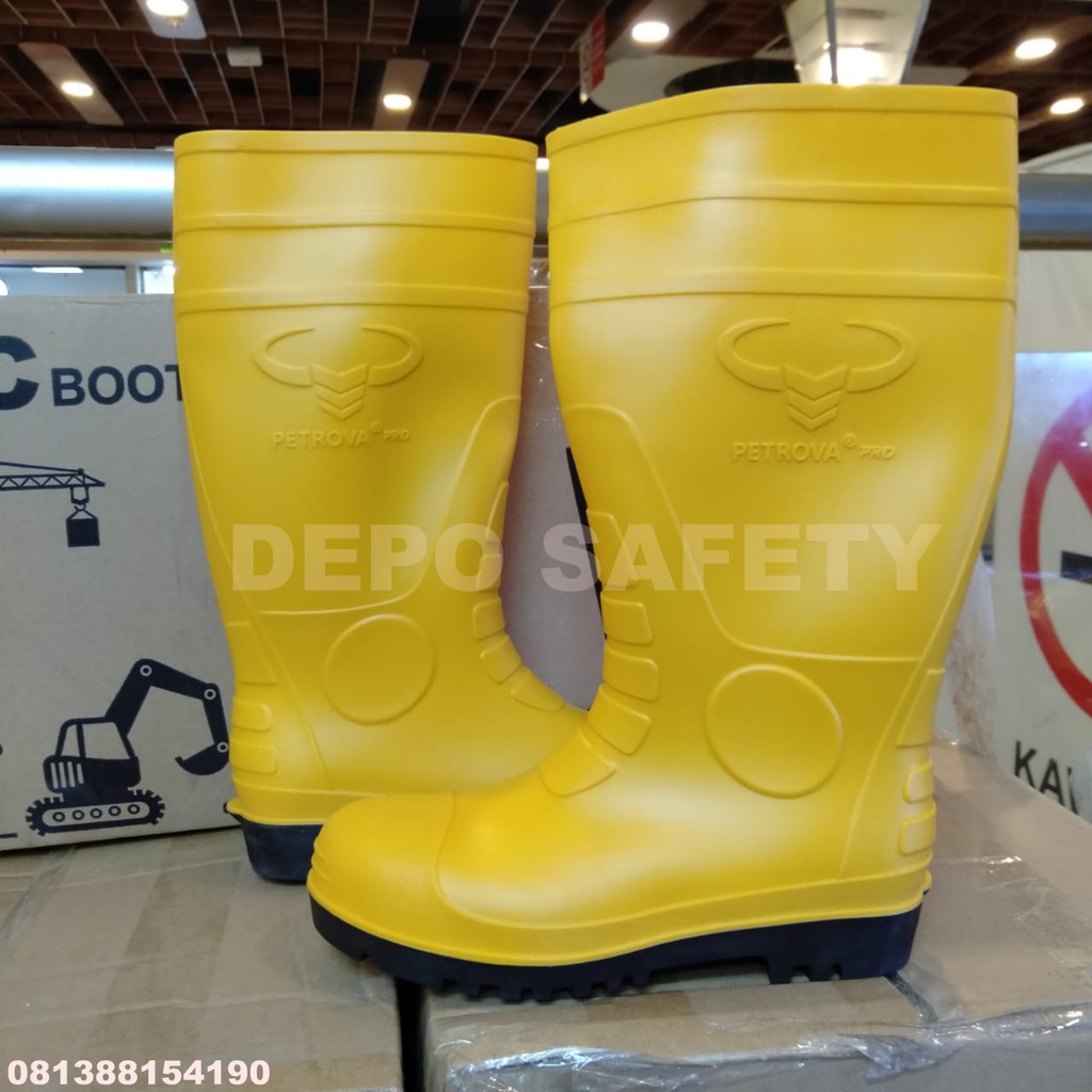 Sepatu Boots PETROVA PRO kuning Non Safety / SEPATU KERJA