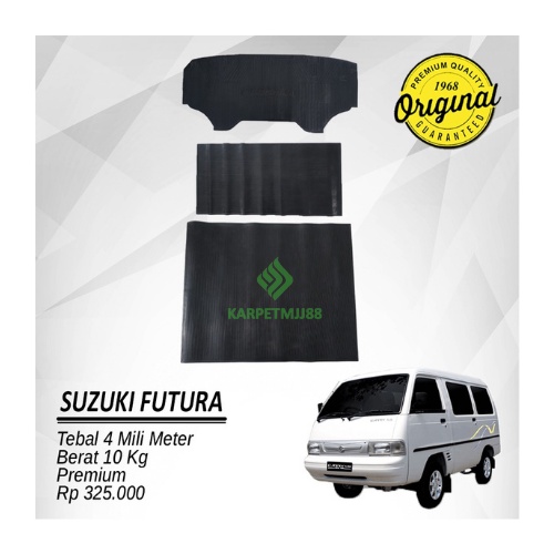 Karpet Karet Lantai Mobil Suzuki Carry Futura Minibus Black Premium Full Set