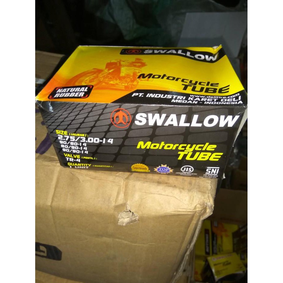 

2.75/3.00-14 , 90/80-14 , 80/90-14, 90/90-14 Ban dalam Motor Swallow