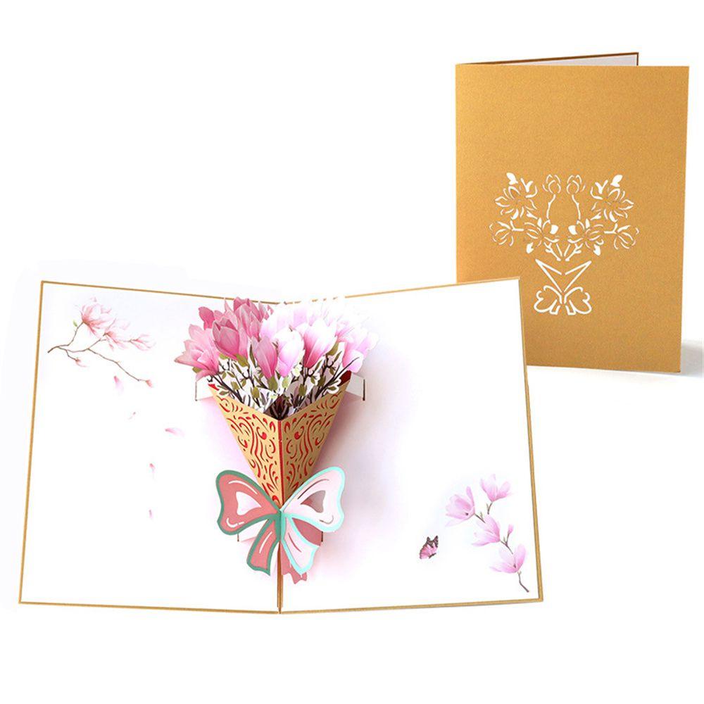 R-flower Mother's Day Greeting Card Kartu Ucapan Kreatif Handmade Gift Berkah Kartu Kecil