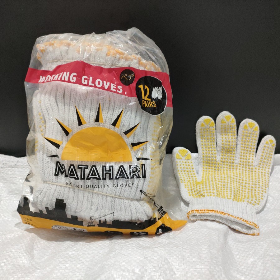 GROSIR - SARUNG TANGAN KATUN BINTIK - SARUNG TANGAN PABRIK BANGUNAN