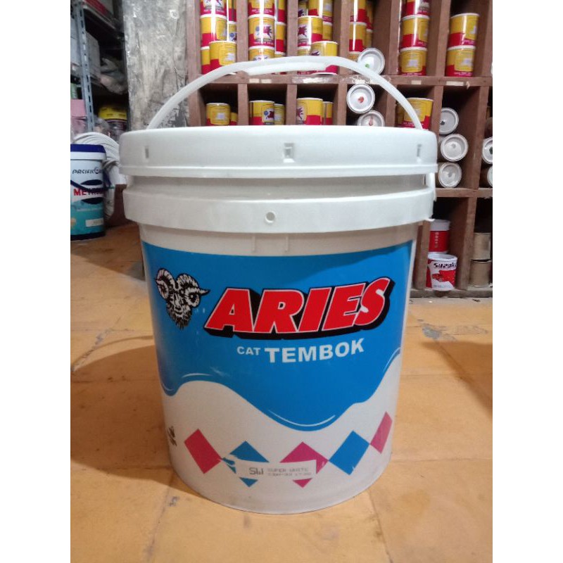 Cat aries cat tembok 20kg ready warna putih /super white