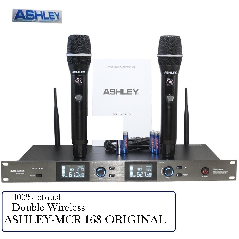 Mic Wireless Ashley Mcr168 Mcr 168 Mc Pro Mik Werles Anti Feedback ORIGINAL