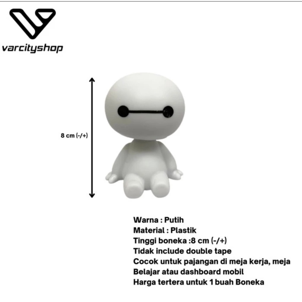 PAJANGAN MOBIL - BONEKA BAYMAX GOYANG PER - DASHBOARD MAINAN