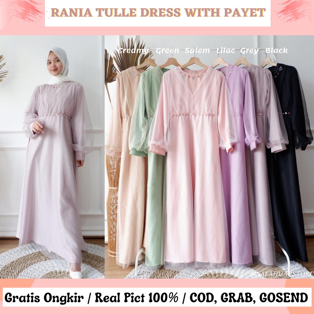 RANIA TULLE DRESS WITH PAYET