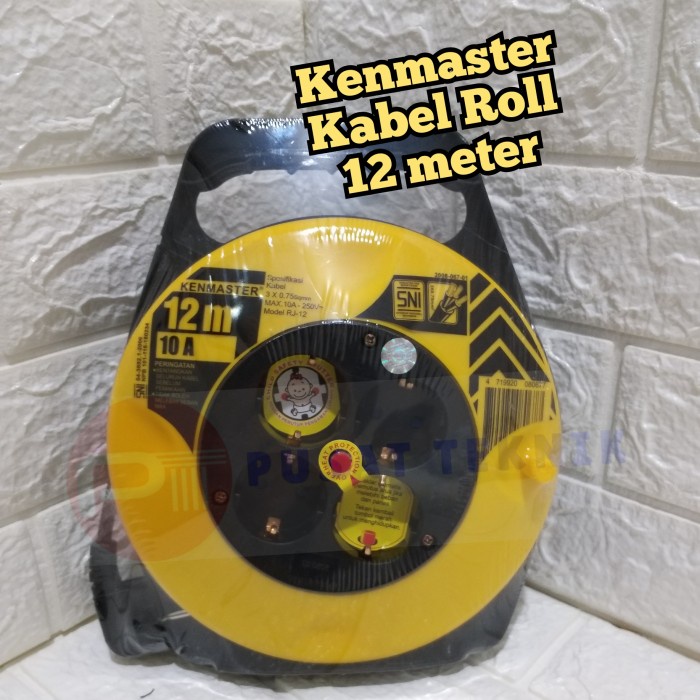 KABEL ROLL KENMASTER 12 METER 4 LUBANG / KABEL ROLL KENMASTER AO428, ALAT LISTRIK