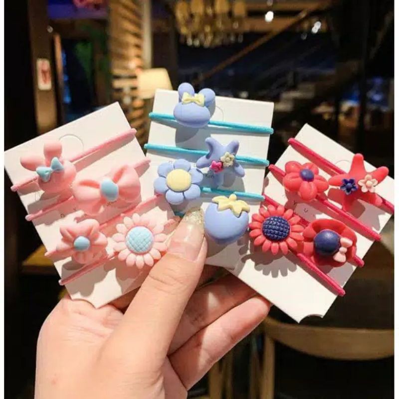 Ikat Rambut candy Lucu Imut Gaya Korea Fashion Anak + free pouch