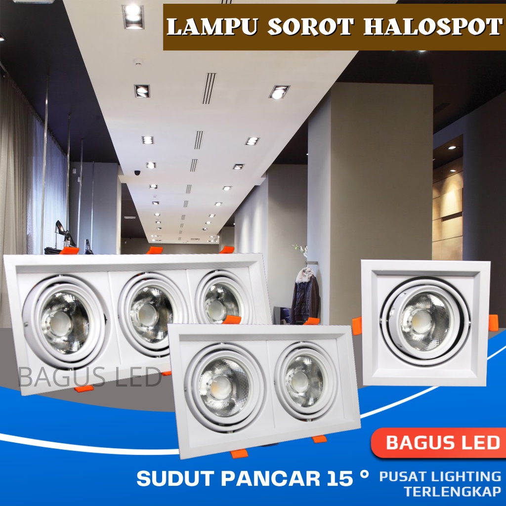 Lampu Sorot Halospot LED Grill light Spot Light COB 1MATA 2MATA 3MATA 7W 12W
