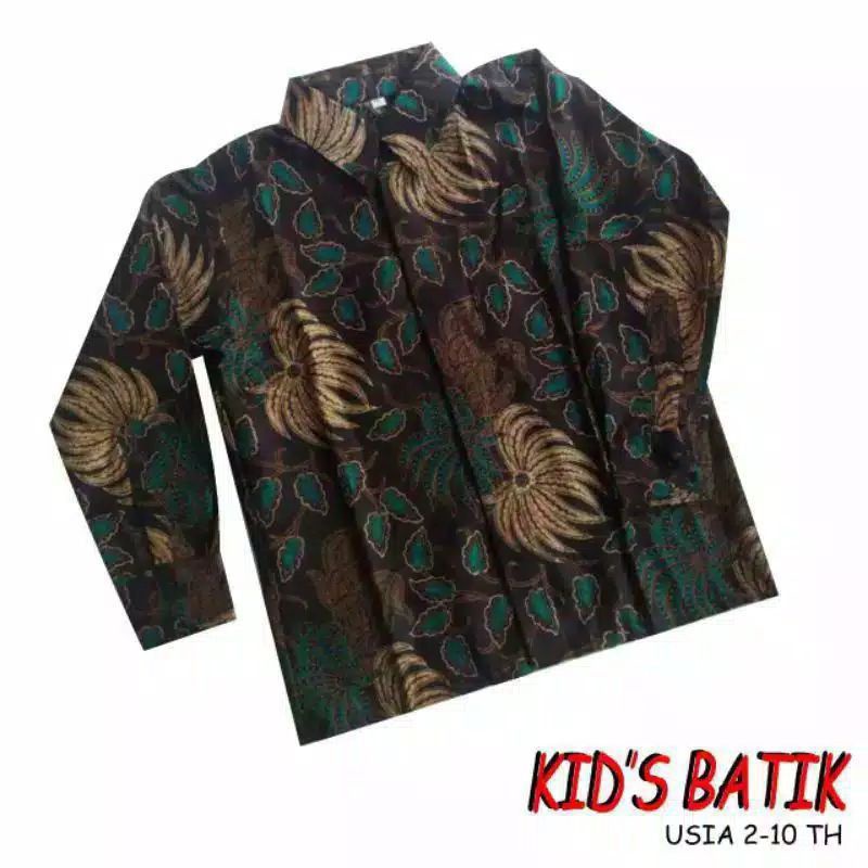 KEMEJA BATIK ANAK LENGAN PANJANG TEMURAH USIA 2-13TH DI SHOPEE (BISA COD)