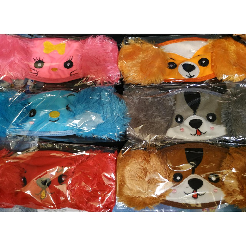 EARMUFF MASKER MASKER ANAK KARAKTER LUCU/UNIK BULU MURAH ANTI DEBU DAN VIRUS USIA 2 - 6 TAHUN MASKER