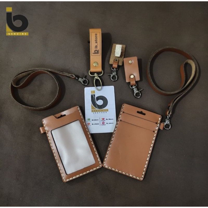 

NAME TAG ID CARD HOLDER LEATHER