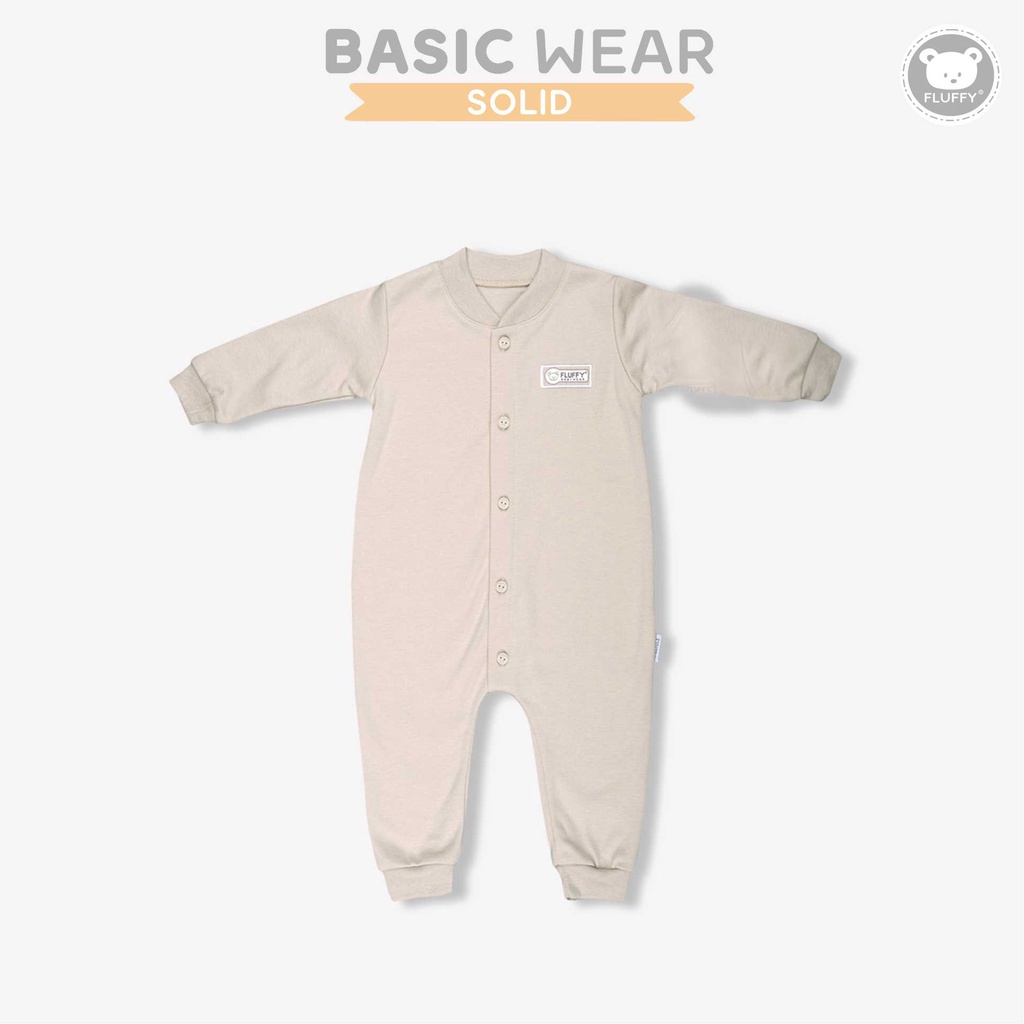 Fluffy Baby Baju Kodok KDS (Isi 3) - Fluffy Baju Jumper Tidur Anak Bayi Laki Perempuan Newborn Karakter 1 Tahun Lengan Panjang