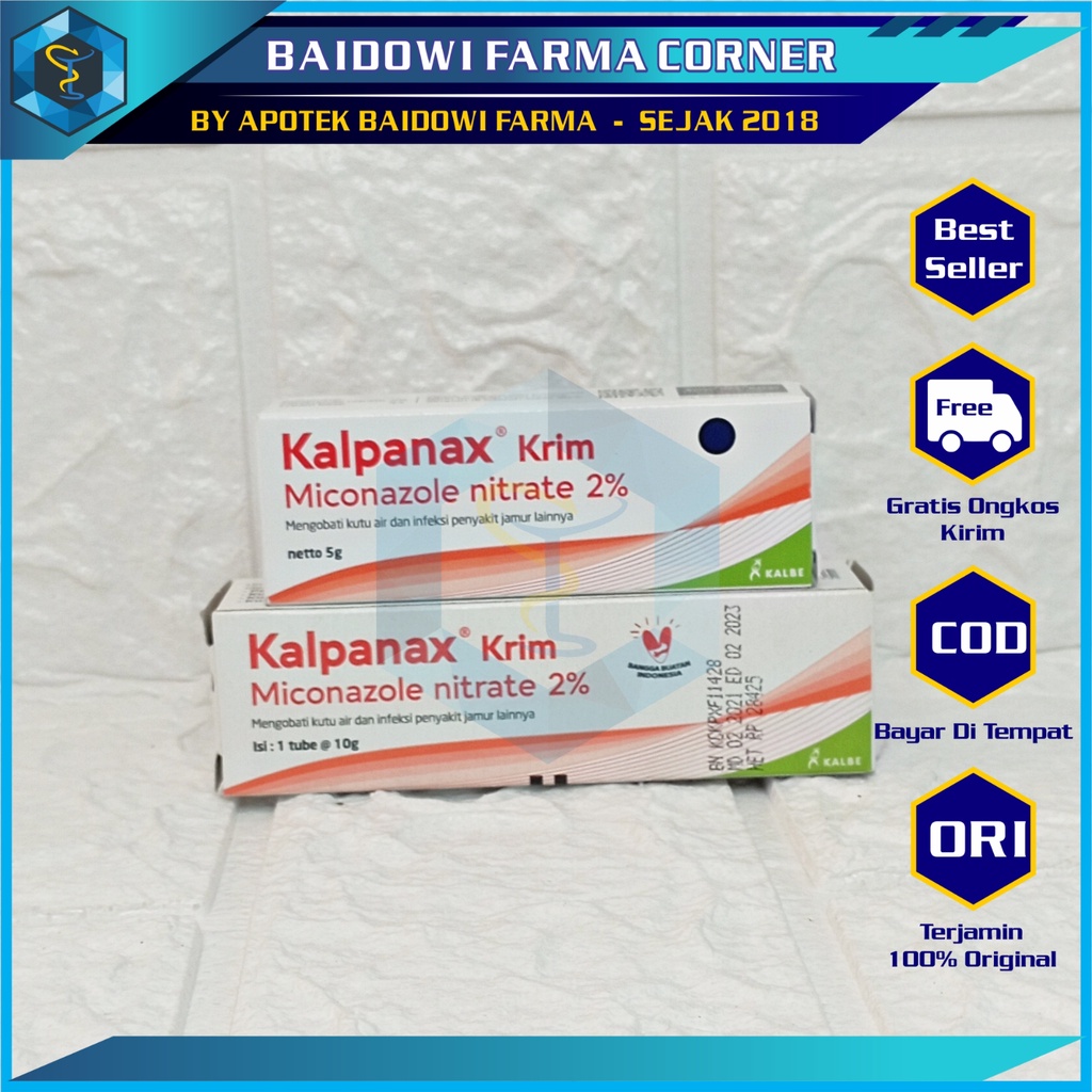 KALPANAX K KRIM 5 DAN 10 GRAM MICONAZOLE NITRATE 2%