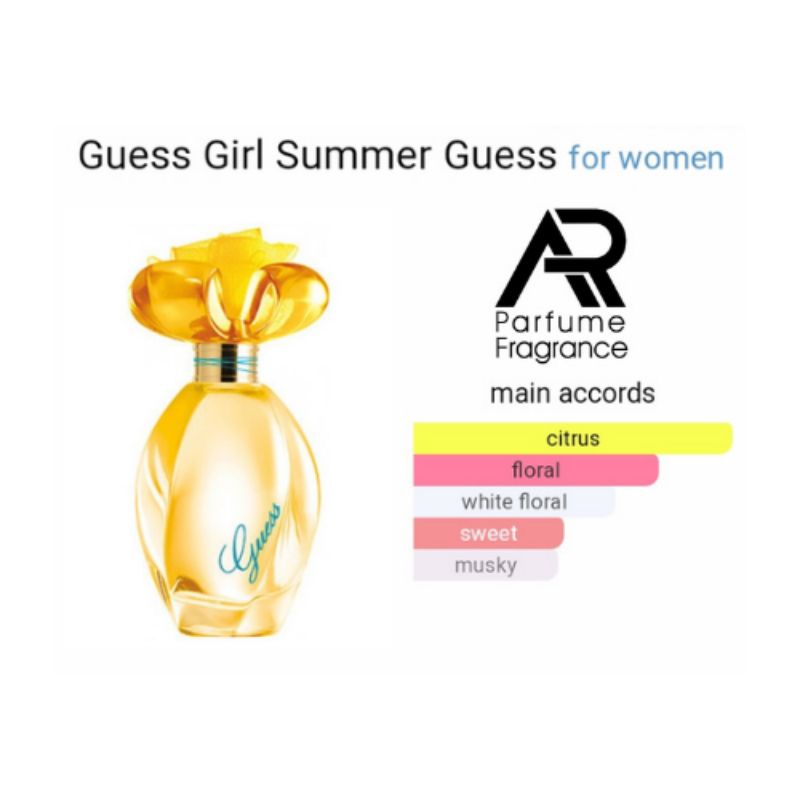 AR Parfume - GUESS SUMMER - Parfum Wanita Terlaris - Parfum Vira,Aroma Lebut,Tidak Menyengat,Tahan Seharian