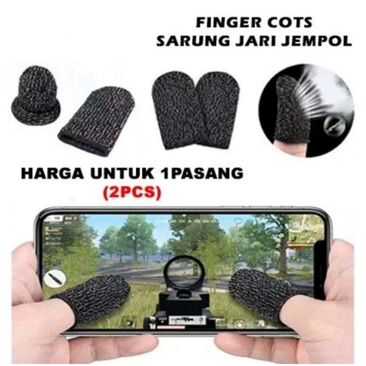 Sarung Tangan Jempol 1 Pasang Sarung Jari Gaming Anti Basah/Anti Kering Sarung FF Game PUBG