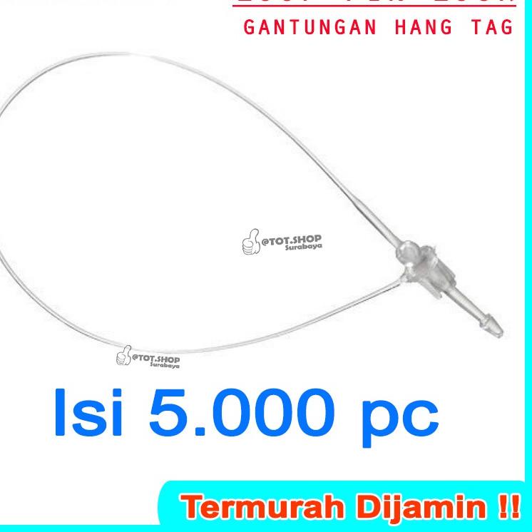 

Flash Sale 1 Dos isi 5000pcs LOOP PIN / HANG TAG PLASTIK LOCK STRING PIN uk 3, 4, 5 Inch Tali Hangtag Baj
