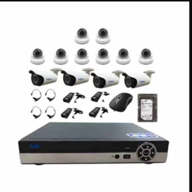 PAKET CCTV 1080P 4MP 12 KAMERA CCTV CAMERA FULL HD 4 MP MEGAPIXEL BISA ONLINE DI HP ANDROID 16 CH