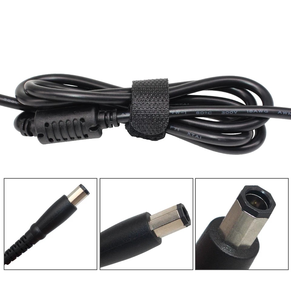 Adaptor Charger Dell 19.5v 3.34A Laptop Charger Adapter For DELL PA-1650-02DW LA65NS2-00 PP25L PP41L PP42L PA-21 Octagon DC Plug Power Supply Cord SEGI 8