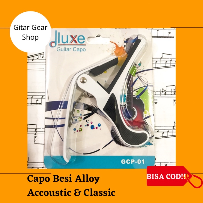 CAPO GITAR BESI KAPO GITAR BESI PENJEPIT GITAR BESI AKSESORIS GITAR AKSESORIS GITAR AKUSTIK AKSESORIS GITAR KLASIK JEPITAN GITAR BAHAN BESI ALUMINIUM ALLOY WHITE