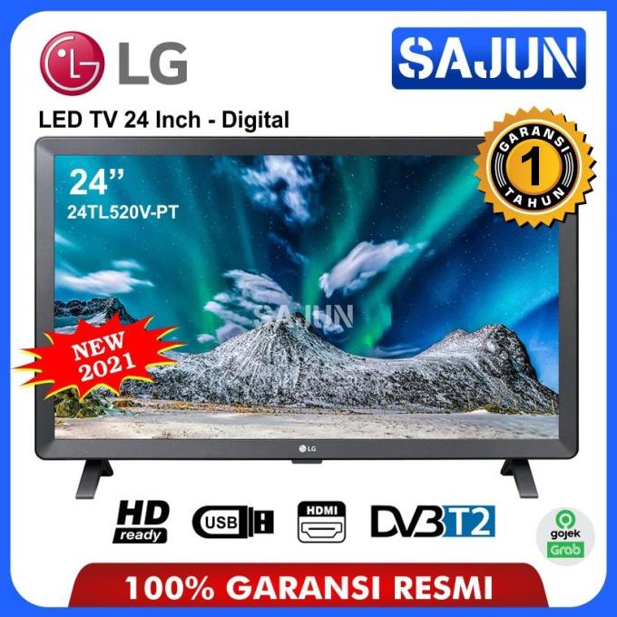 LG LED TV DIGITAL 24 Inch 24TL520V-PT Monitor TV 23.6 - NEW 2021 Termurah