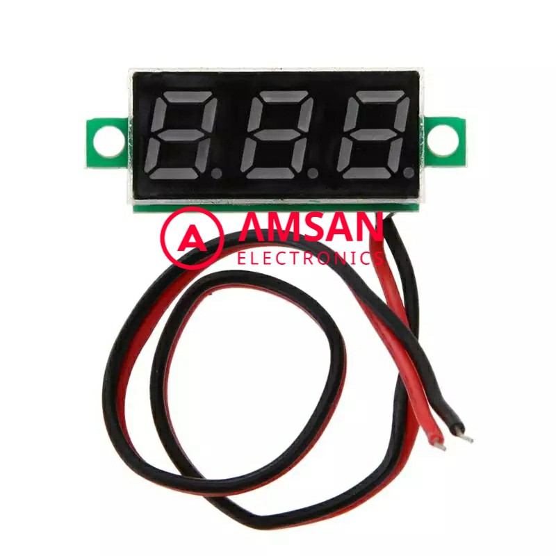 Volt Meter DC 2.5-30V 0.28 Inch Voltmeter micro tanpa frame casing