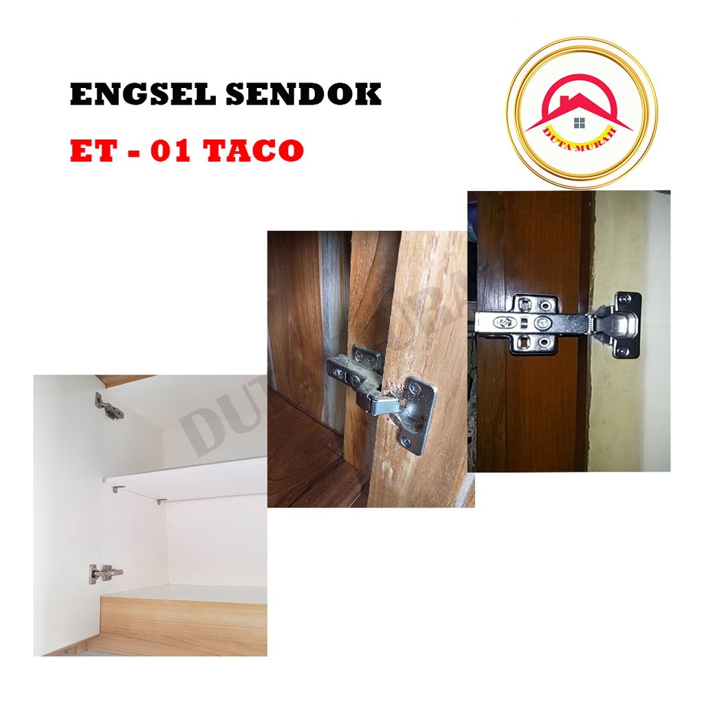 Engsel TACO Slow Motion ET-01 Hydraulic Hinge isi 1 set (2 pcs).