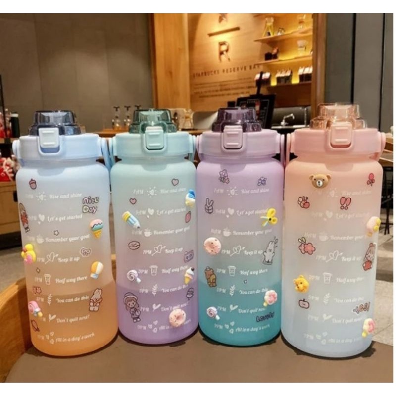 botol viral botol 2 liter botol air minum botol minum gradasi rainbow