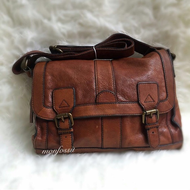 PRELOVED TAS FOSSIL PRIA MESSENGER VINTAGE BUYUT
