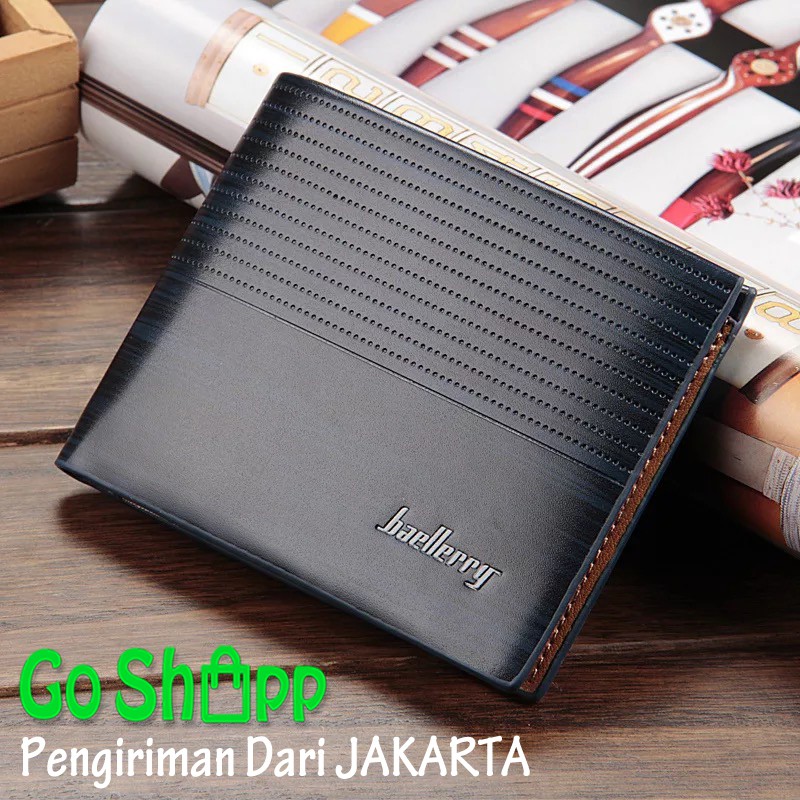 Dompet Baellerry Original Cowok Kulit Premium Import - Dompet Baellery Lipat Garis [BL02]