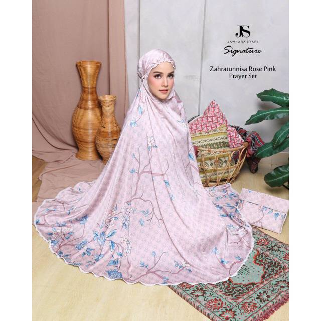 Mukena Zahratunnisa rose pink by jawhara syari