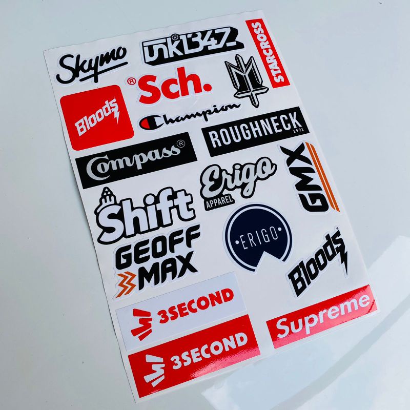 Sticker Sponsor Racing Herex Laminasi Glossy Cuting Murah Vol 6-9