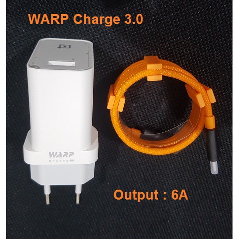 Charger OnePlus Maxtor WARP CHarge 3.0 6A Mclaren + Cable type-C - Black